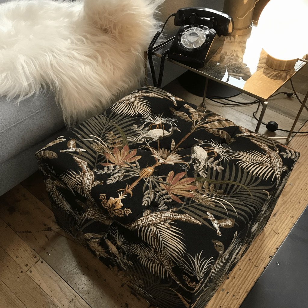 Luxury Small Pouffe Box Tufted Design UK Made bec - ISTOOLS