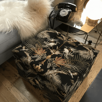 Luxury Small Pouffe Box Tufted Design UK Made bec - ISTOOLS