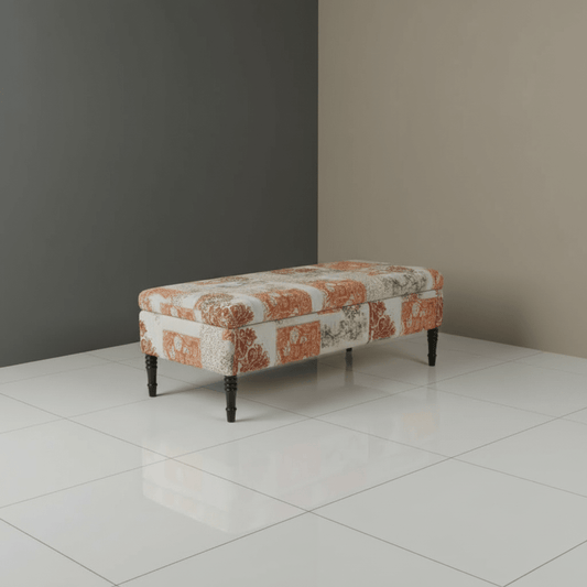 Luxury Smooth Surface Centrepiece Footstool Vibrant Art Style - ISTOOLS