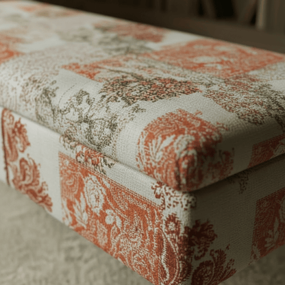 Luxury Smooth Surface Centrepiece Footstool Vibrant Art Style - ISTOOLS