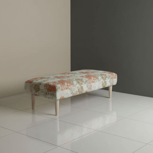 Luxury Smooth Top Lounge Bench Hidden Storage Abstract Art - ISTOOLS