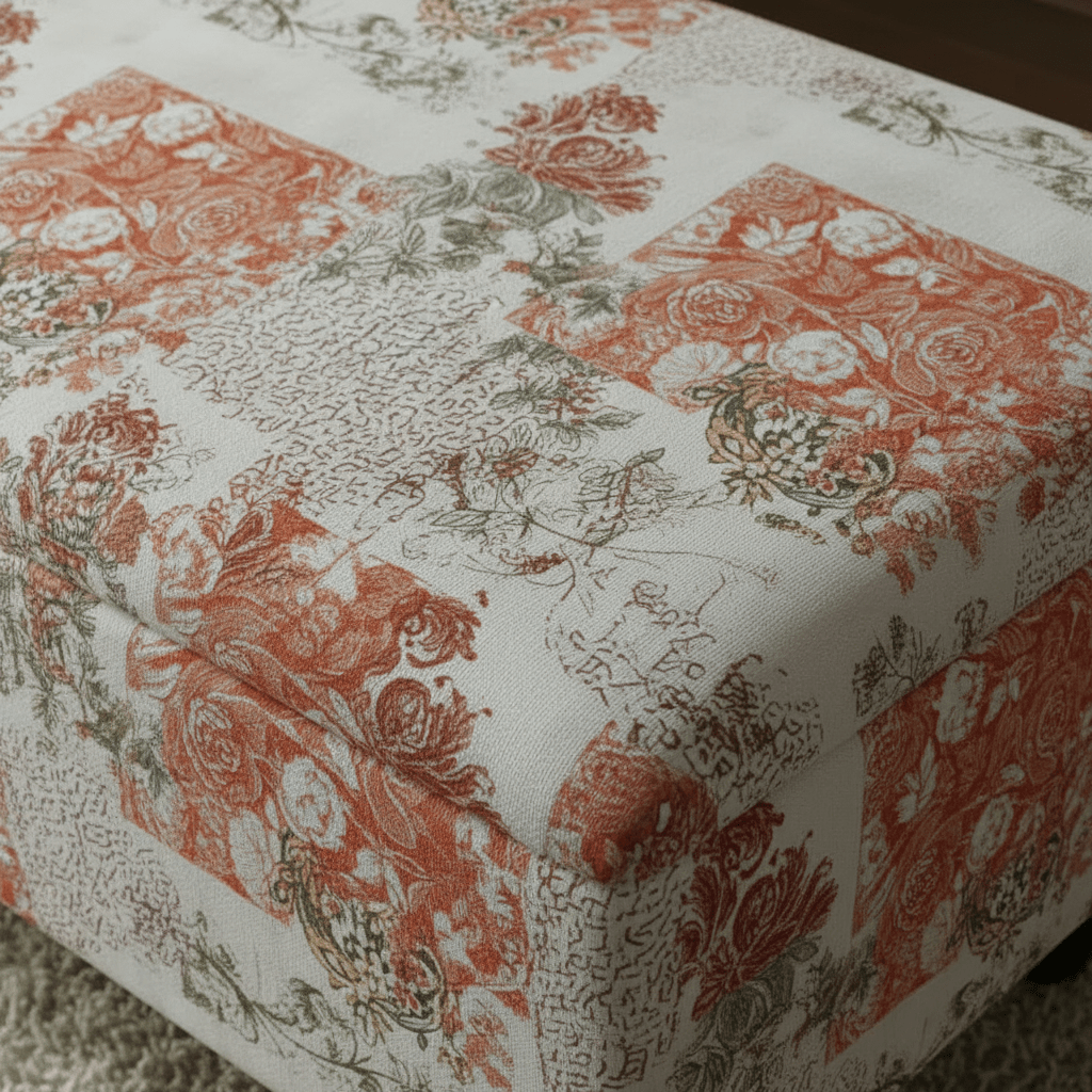 Luxury Smooth Top Lounge Bench Hidden Storage Patterned - ISTOOLS