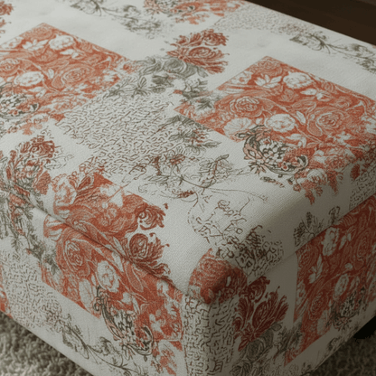 Luxury Smooth Top Lounge Bench Hidden Storage Patterned - ISTOOLS