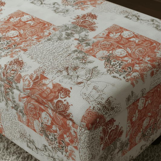 Luxury Smooth Top Lounge Bench Hidden Storage Patterned - ISTOOLS