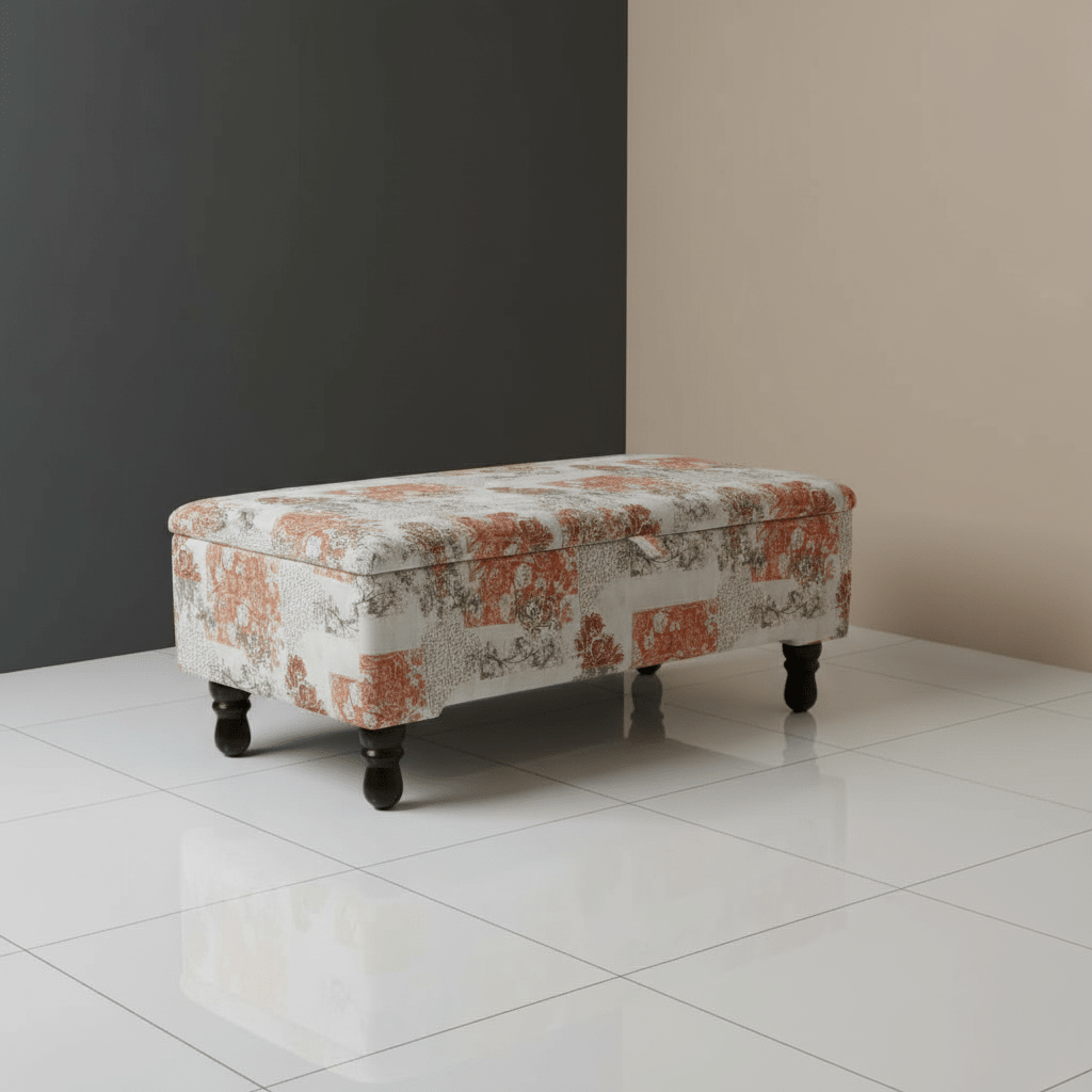 Luxury Smooth Top Lounge Bench Hidden Storage Patterned - ISTOOLS