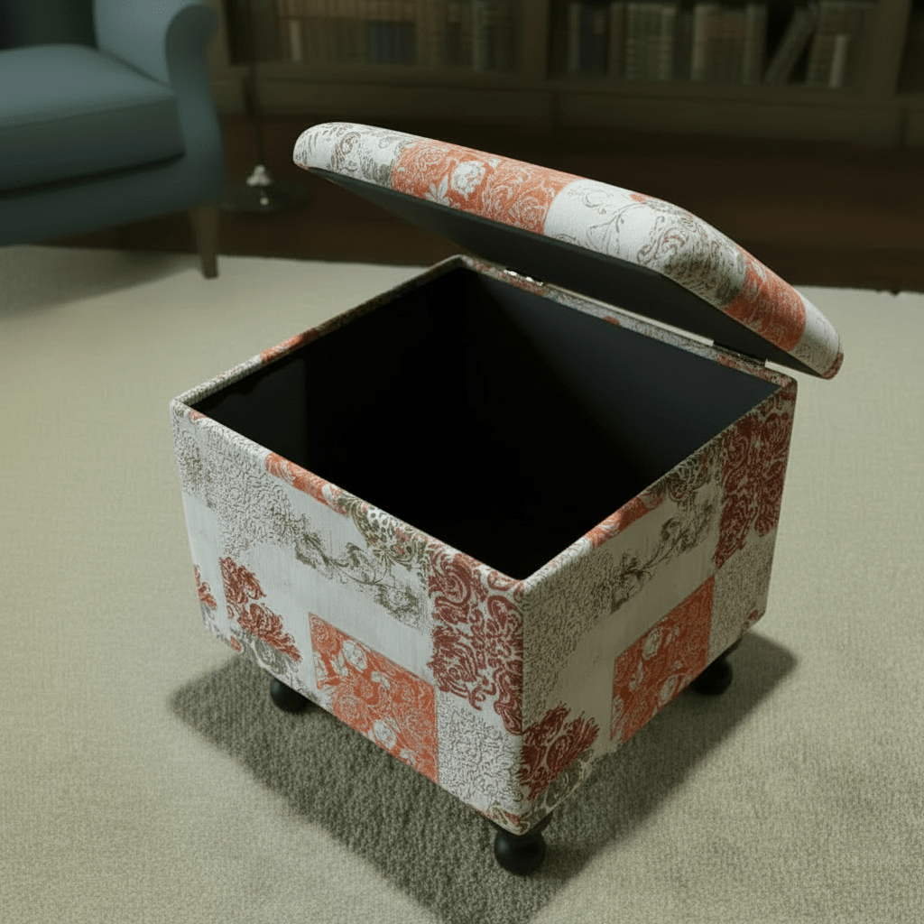 Luxury Square Blanket Box Hidden Storage Contemporary Aesthetic - ISTOOLS