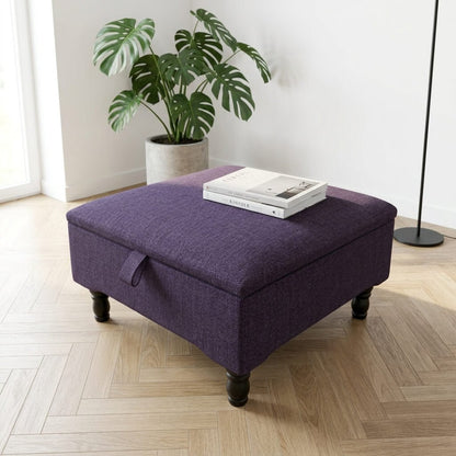 LUXURY SQUARE COFFEE TABLE OTTOMAN WITH STORAGE - ISTOOLS