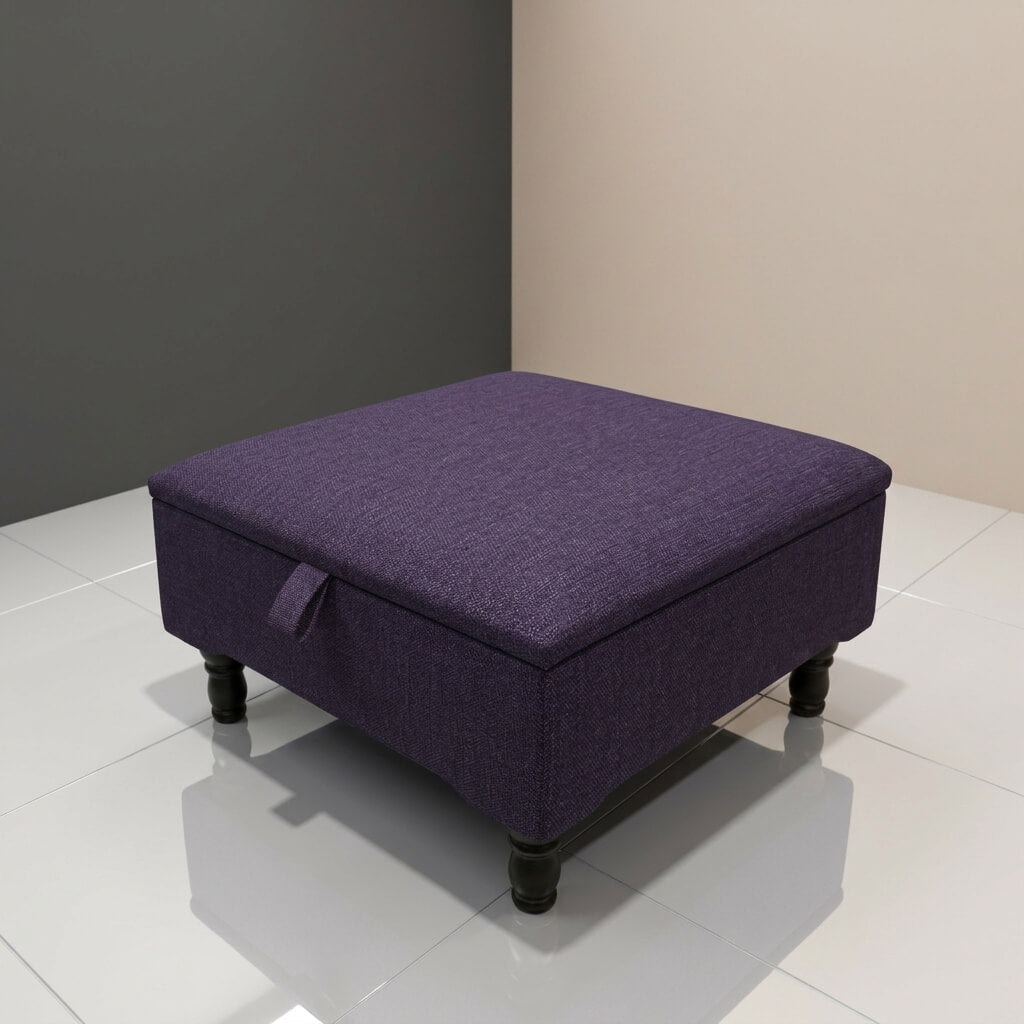 LUXURY SQUARE COFFEE TABLE OTTOMAN WITH STORAGE - ISTOOLS