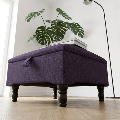 LUXURY SQUARE COFFEE TABLE OTTOMAN WITH STORAGE - ISTOOLS