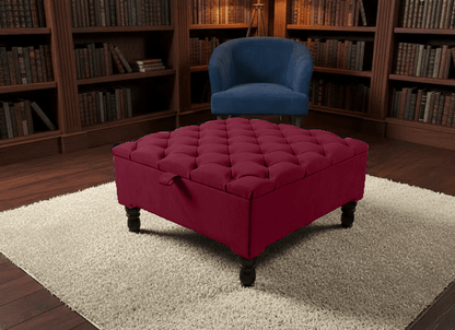 Luxury Square Ottoman Storage Bench – Multifunctional Coffee Table & Hidden Storage - ISTOOLS