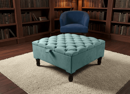 Luxury Square Ottoman Storage Bench – Multifunctional Coffee Table & Hidden Storage - ISTOOLS