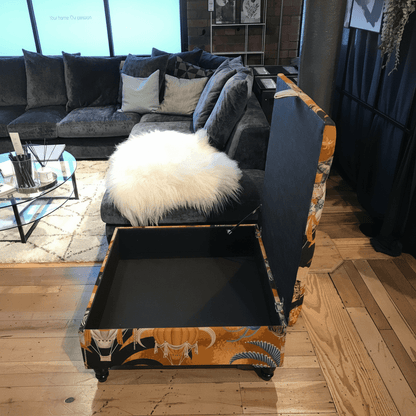 Luxury Square Storage Bench Deep Buttoned Finish bec - ISTOOLS