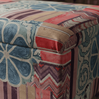 Luxury Storage Box Bench Designer Pattern Craftsmanship - ISTOOLS