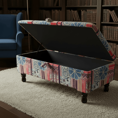 Luxury Storage Box Bench Designer Pattern Craftsmanship - ISTOOLS