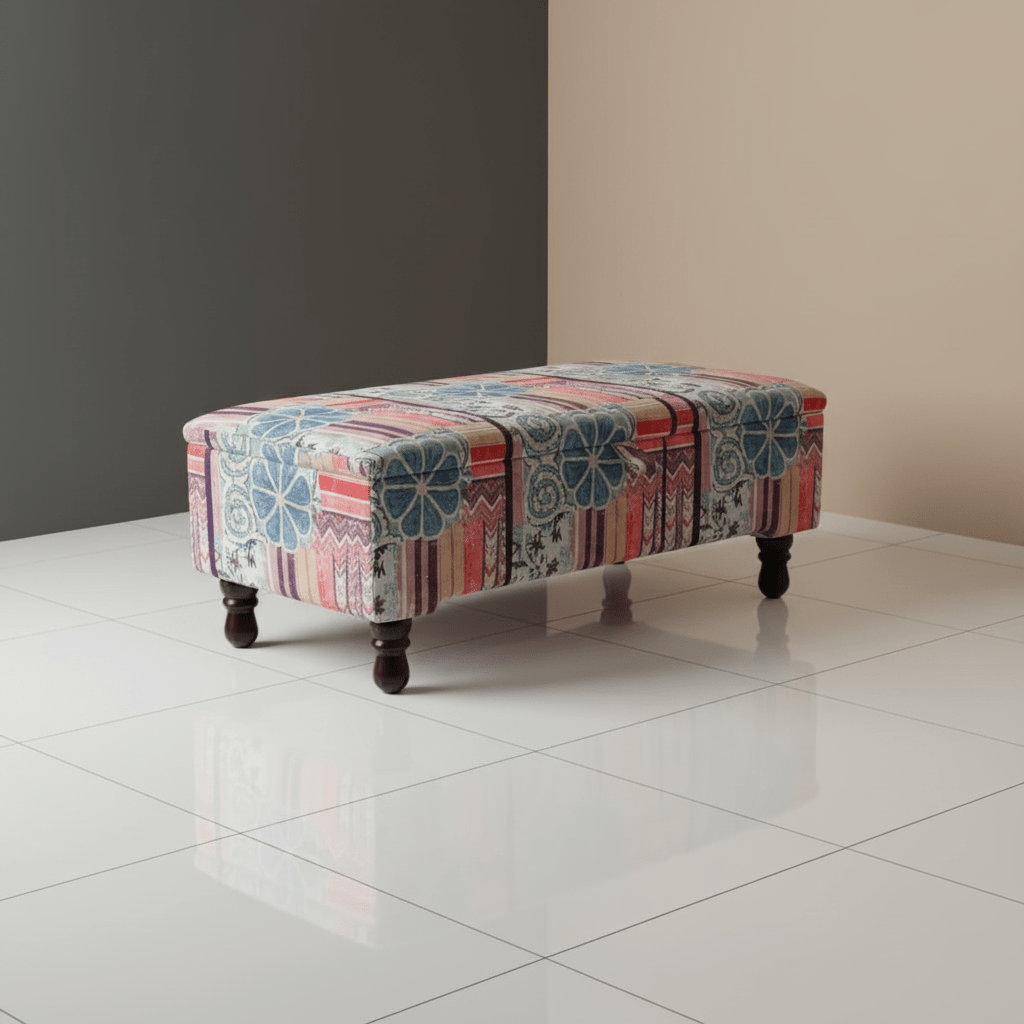 Luxury Storage Box Bench Designer Pattern Craftsmanship - ISTOOLS