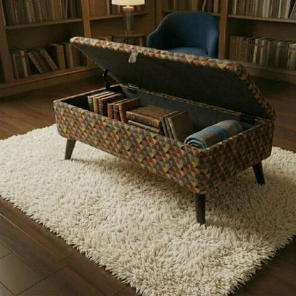 Luxury Storage Trunk for Blankets – Multi-Purpose Footstool & Seat with Hidden Storage - ISTOOLS