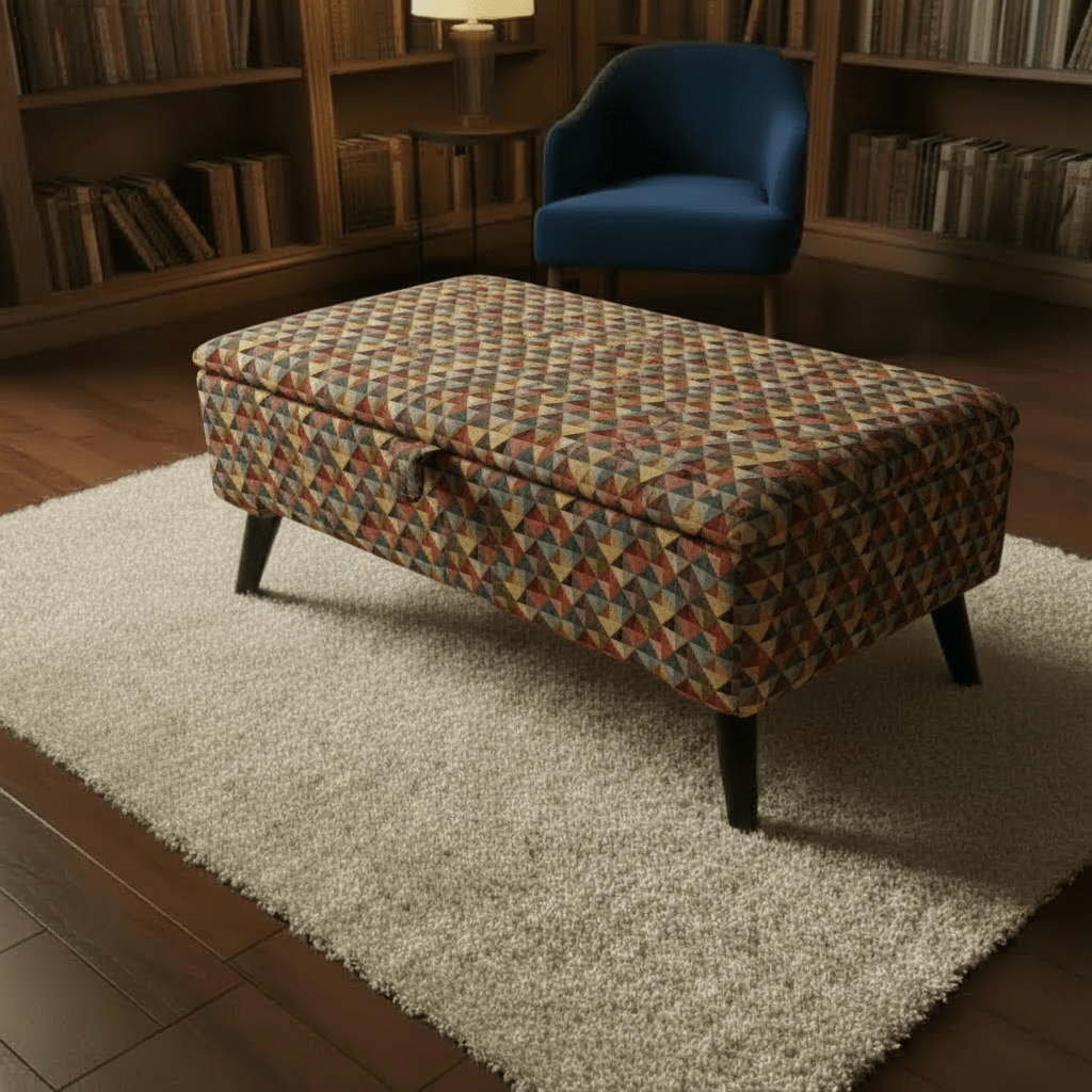 Luxury Storage Trunk for Blankets – Multi - Purpose Footstool & Seat with Hidden Storage - ISTOOLS