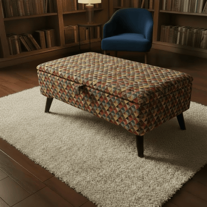 Luxury Storage Trunk for Blankets – Multi - Purpose Footstool & Seat with Hidden Storage - ISTOOLS