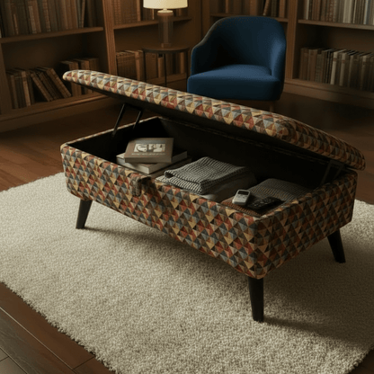 Luxury Storage Trunk for Blankets – Multi - Purpose Footstool & Seat with Hidden Storage - ISTOOLS
