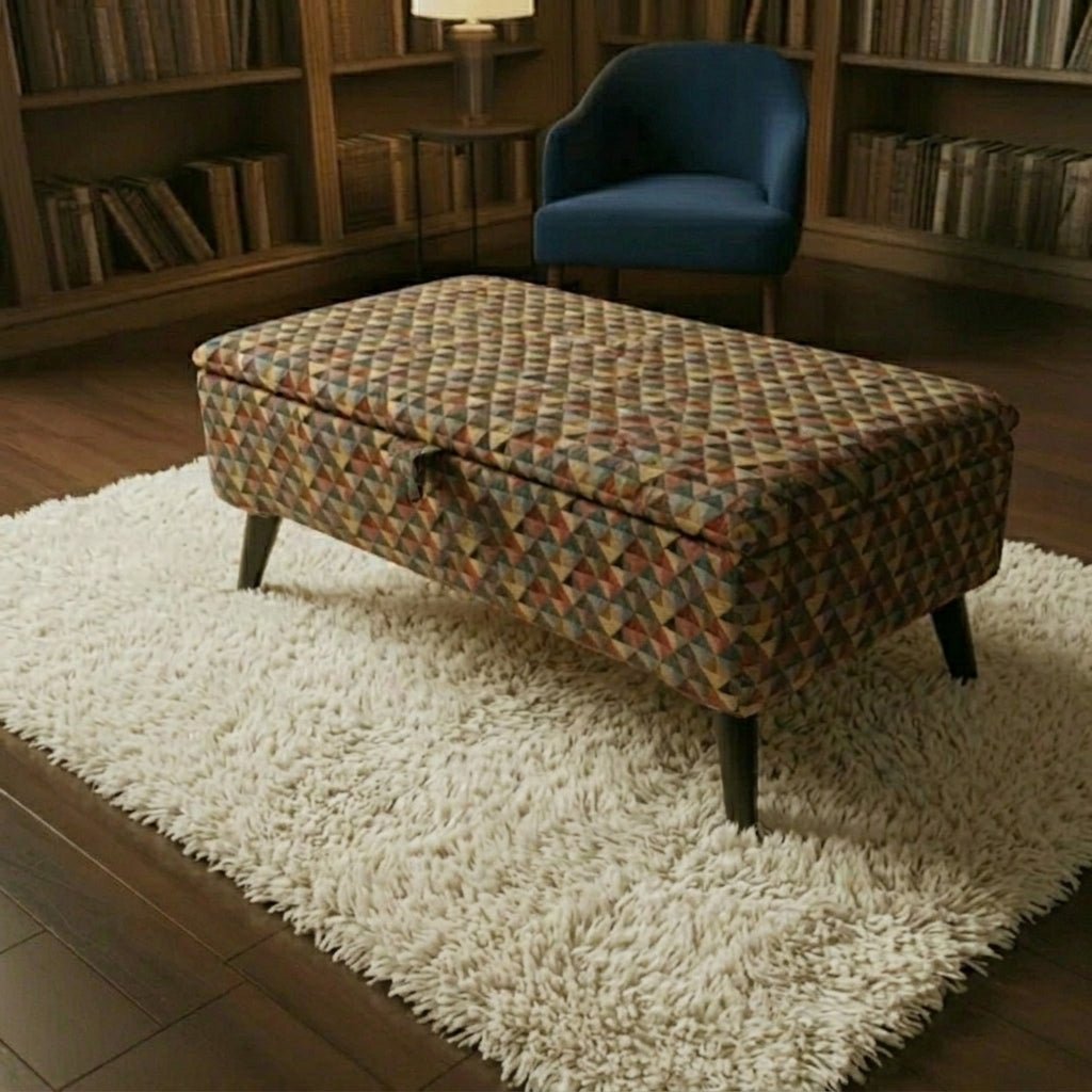 Luxury Storage Trunk for Blankets – Multi-Purpose Footstool & Seat with Hidden Storage - ISTOOLS
