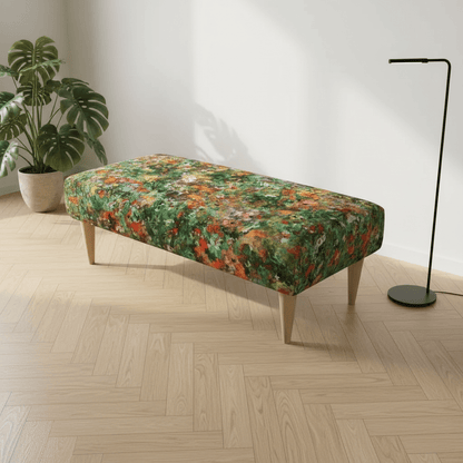 Luxury Upholstered Bedroom Bench – Elegant End of Bed Seating | Handcrafted UK Bench by istools - ISTOOLS