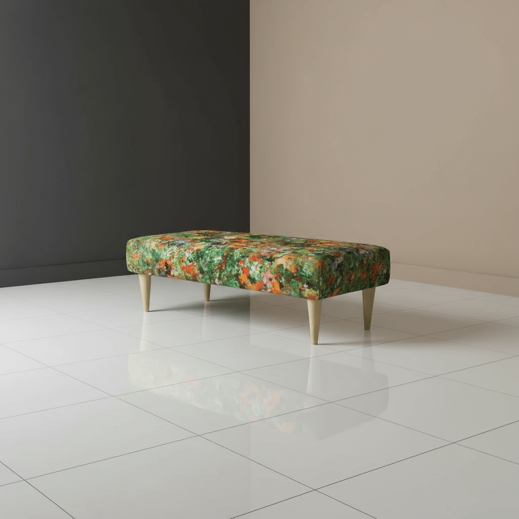 Luxury Upholstered Bedroom Bench – Elegant End of Bed Seating | Handcrafted UK Bench by istools - ISTOOLS