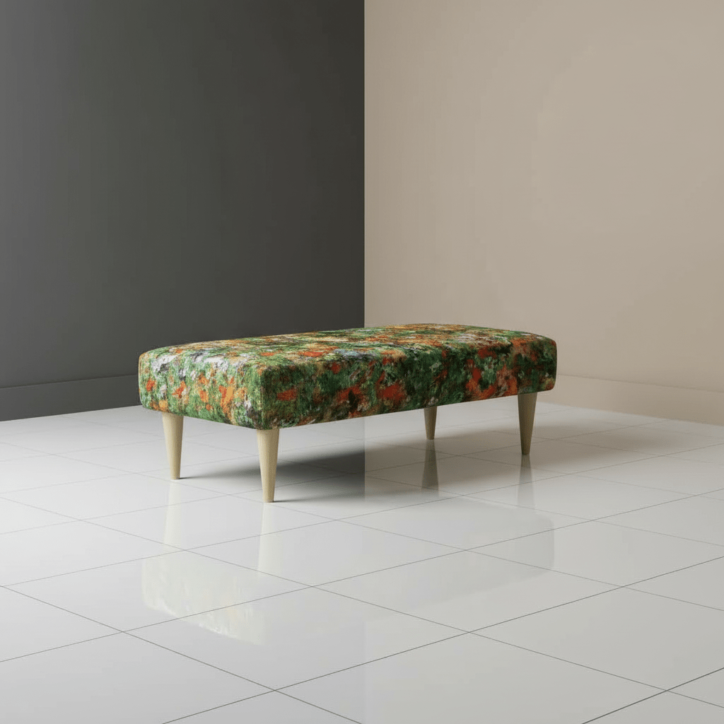 Luxury Upholstered Bedroom Bench – Elegant End of Bed Seating | Handcrafted UK Bench by istools - ISTOOLS