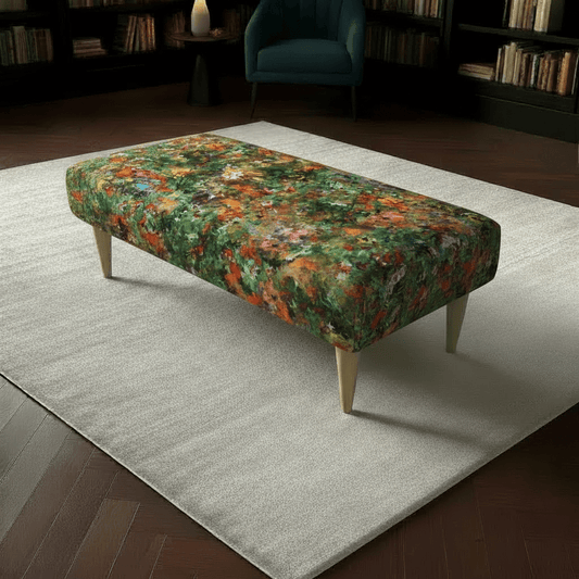 Luxury Upholstered Bedroom Bench – Elegant End of Bed Seating | Handcrafted UK Bench by istools - ISTOOLS