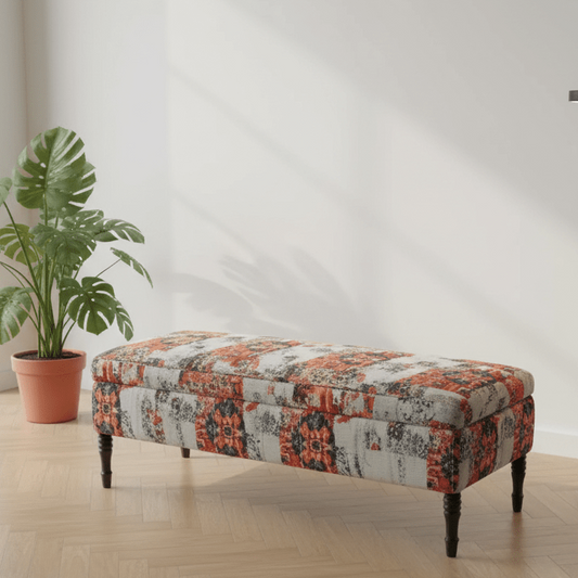 Luxury Upholstered Bench Multi - Toned Designer Finish - ISTOOLS