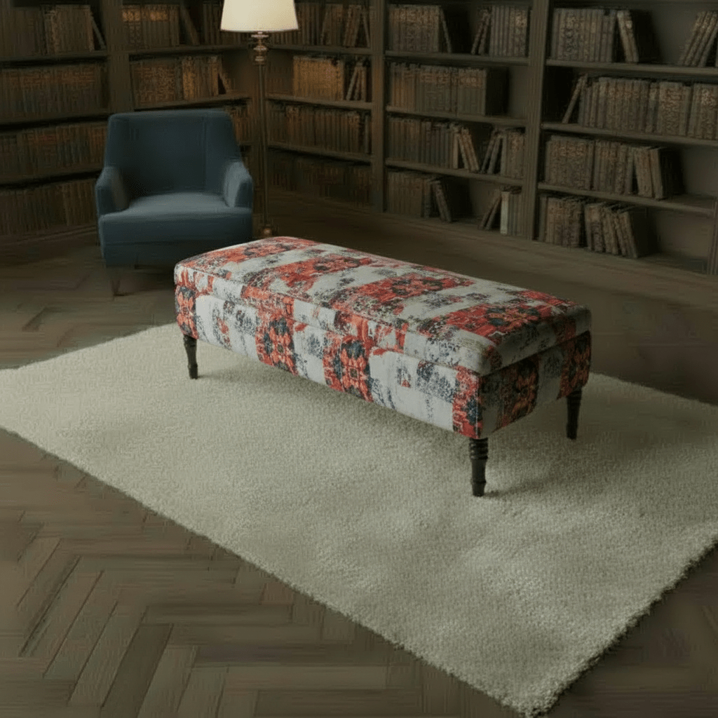 Luxury Upholstered Bench Multi - Toned Designer Finish - ISTOOLS