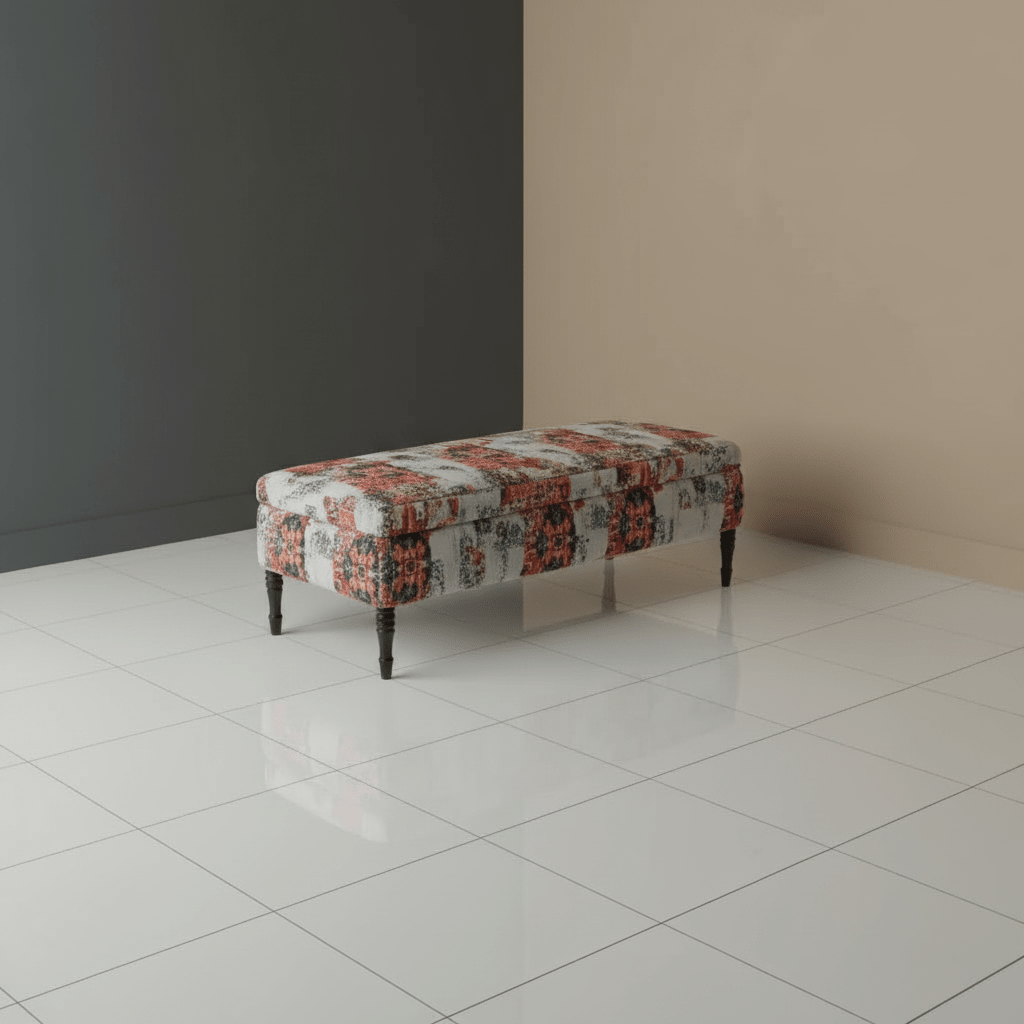Luxury Upholstered Bench Multi - Toned Designer Finish - ISTOOLS