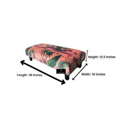 Made to measure available | contact us | Lynx Printed multicolour Fabric Footstool - ISTOOLS