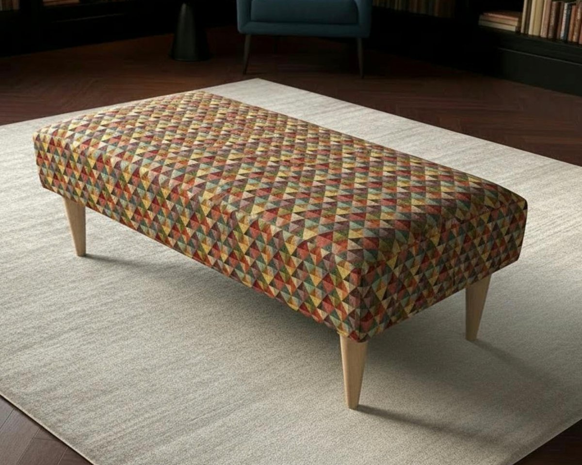 Made to measure geometric footstool rakhams - ISTOOLS