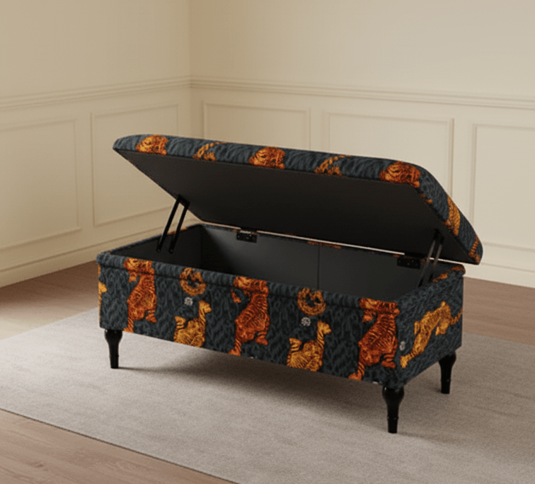 MADE TO MEASURE tigris multicolour Ottoman coffee bench. Contact us - ISTOOLS