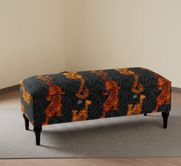 MADE TO MEASURE tigris multicolour Ottoman coffee bench. Contact us - ISTOOLS