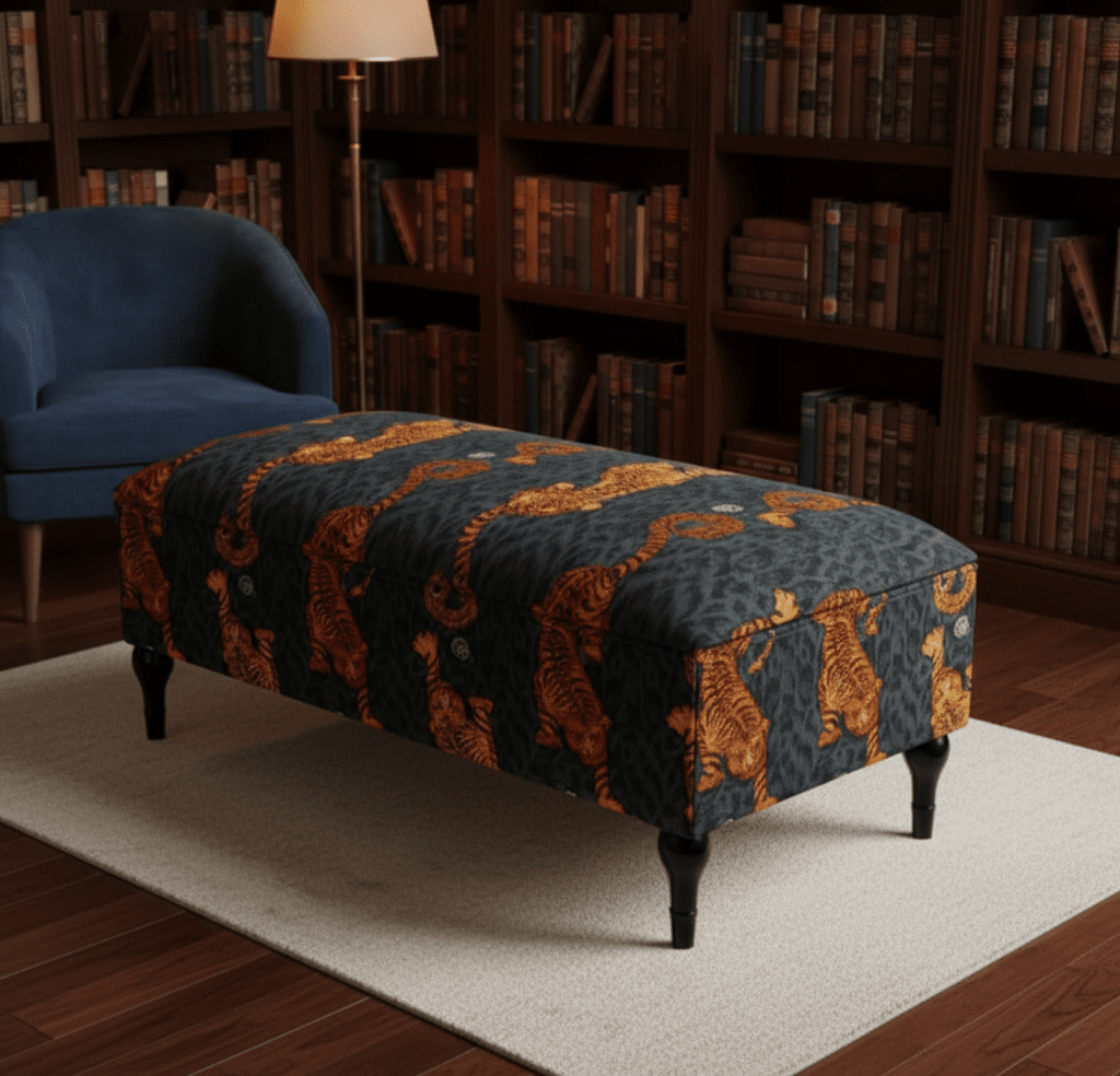 MADE TO MEASURE tigris multicolour Ottoman coffee bench. Contact us - ISTOOLS