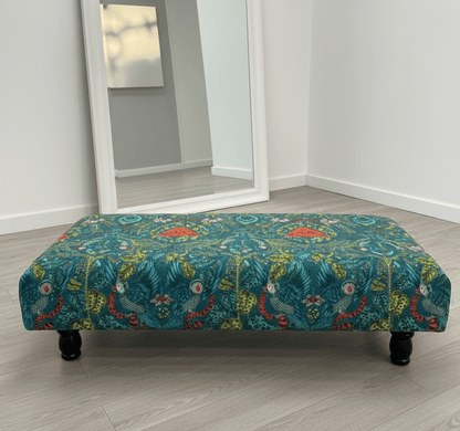 Modern Fabric Footstool Bench – Bedroom or Lounge Decorative Ottoman - ISTOOLS