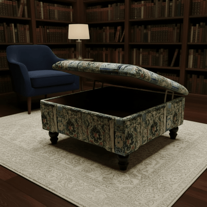 Minimalist Solid Shade Storage Bench Premium Upholstery - ISTOOLS