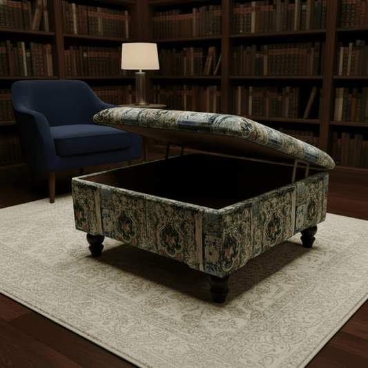 Minimalist Solid Shade Storage Bench Premium Upholstery - ISTOOLS