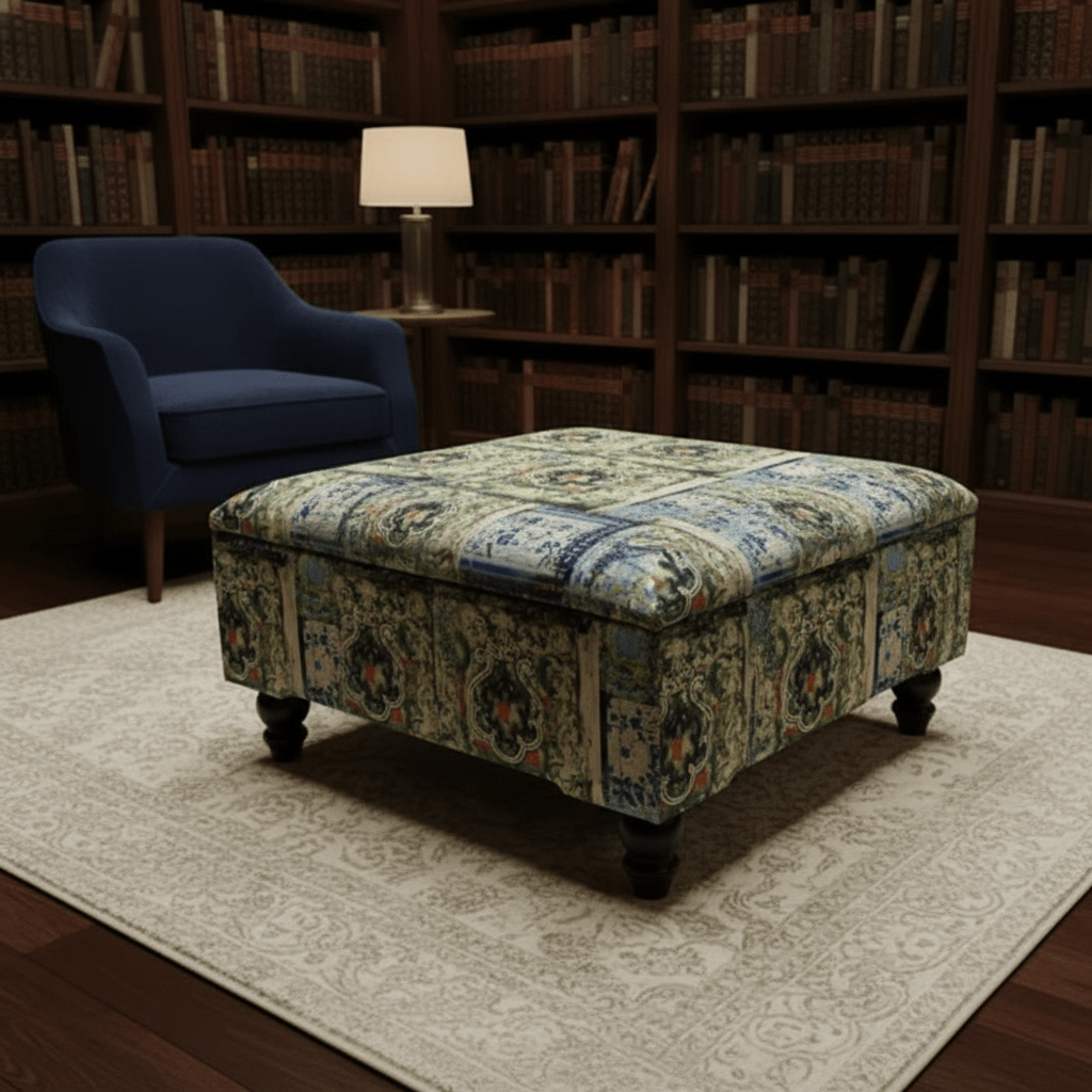 Minimalist Solid Shade Storage Bench Premium Upholstery - ISTOOLS