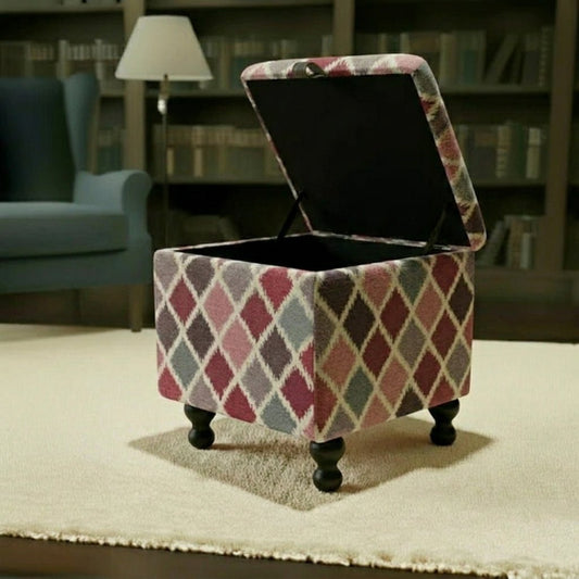 Minimalist Square Coffee Table Ottoman with Hidden Storage - ISTOOLS