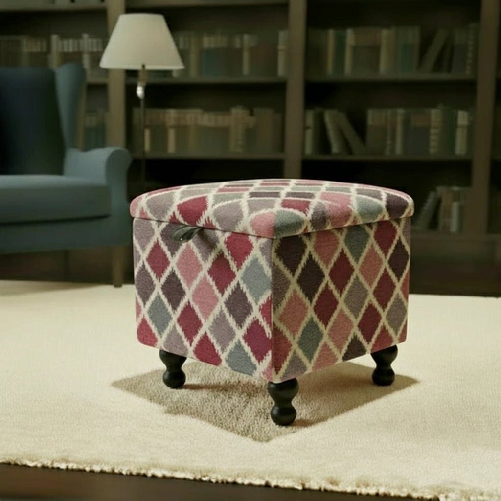 Minimalist Square Coffee Table Ottoman with Hidden Storage - ISTOOLS