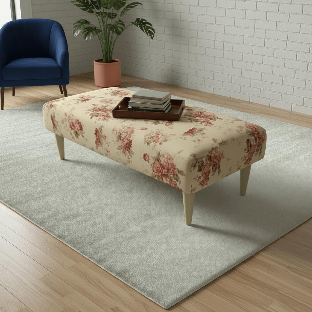 Modern Dressing Table Bench – Wide Rectangular Vanity Seat for Bedroom & Dressing Room - ISTOOLS