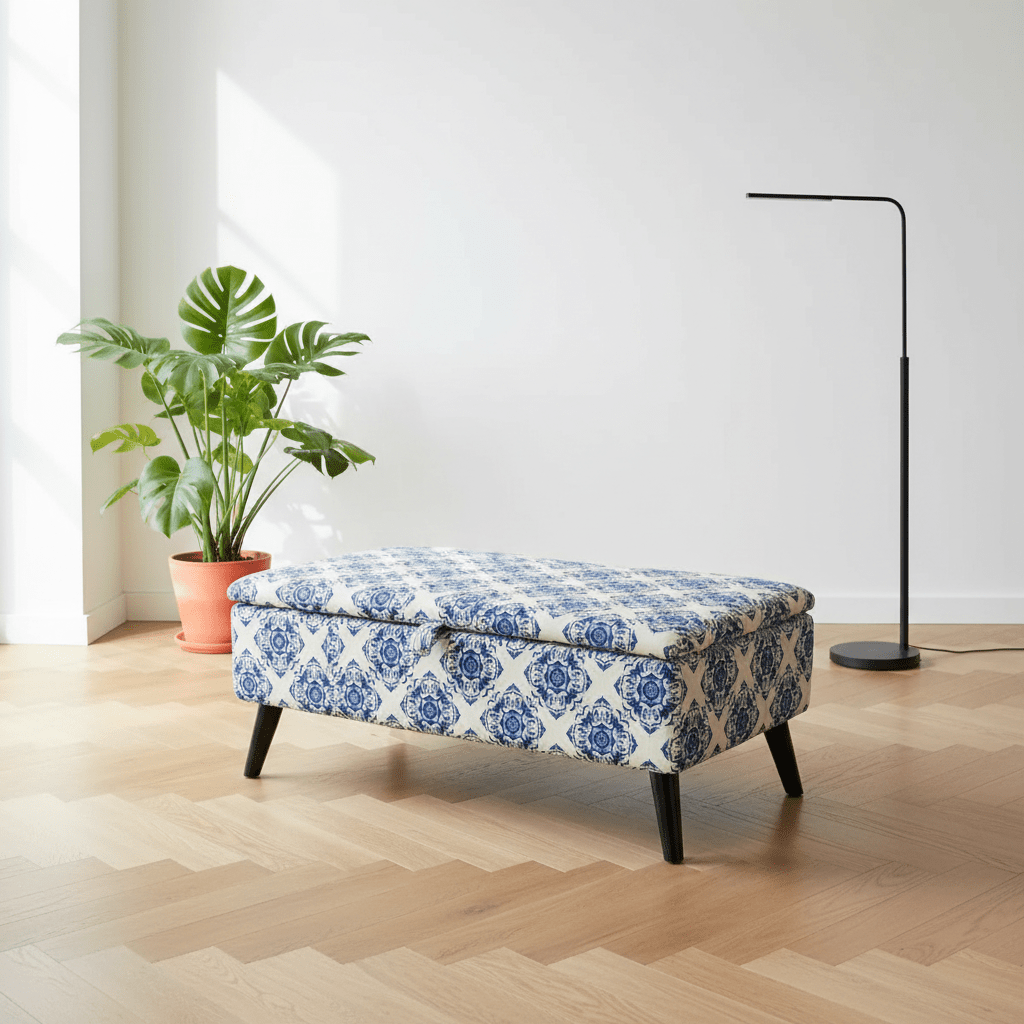 Modern Hallway Seating Stool with Hidden Storage – Multi - Purpose Ottoman & Footstool - ISTOOLS