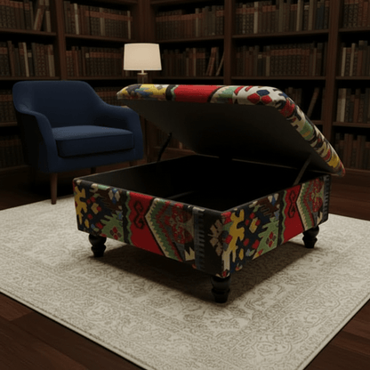 Modern Lounge Storage Box Premium Minimalist Fabric UK - ISTOOLS