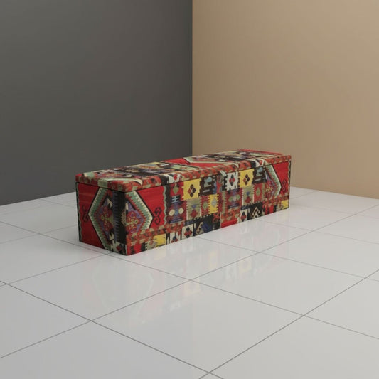 Modern Lounge Storage Box Premium Patterned Fabric - ISTOOLS