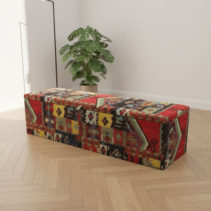 Modern Lounge Storage Box Premium Patterned Fabric - ISTOOLS