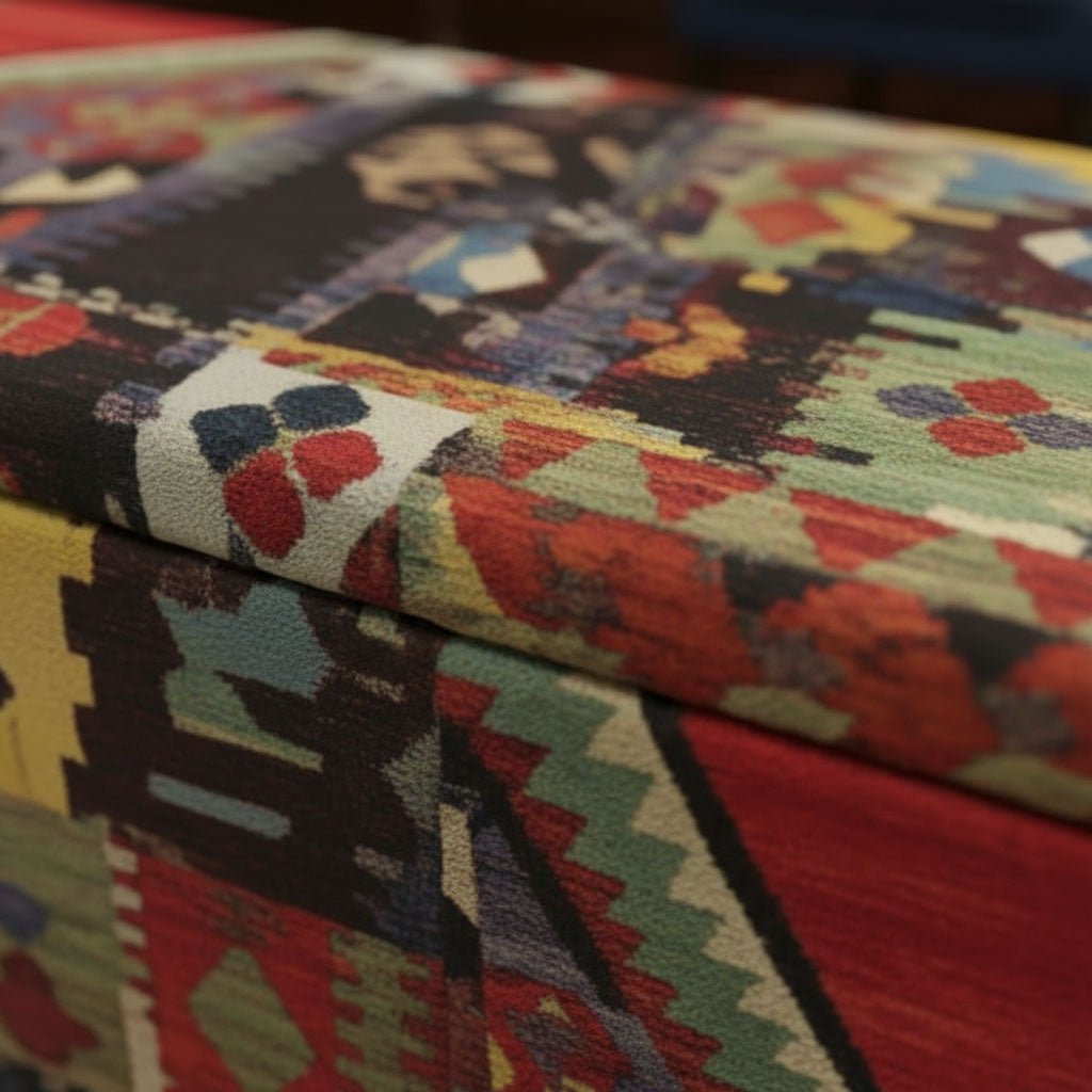 Modern Lounge Storage Box Premium Patterned Fabric - ISTOOLS