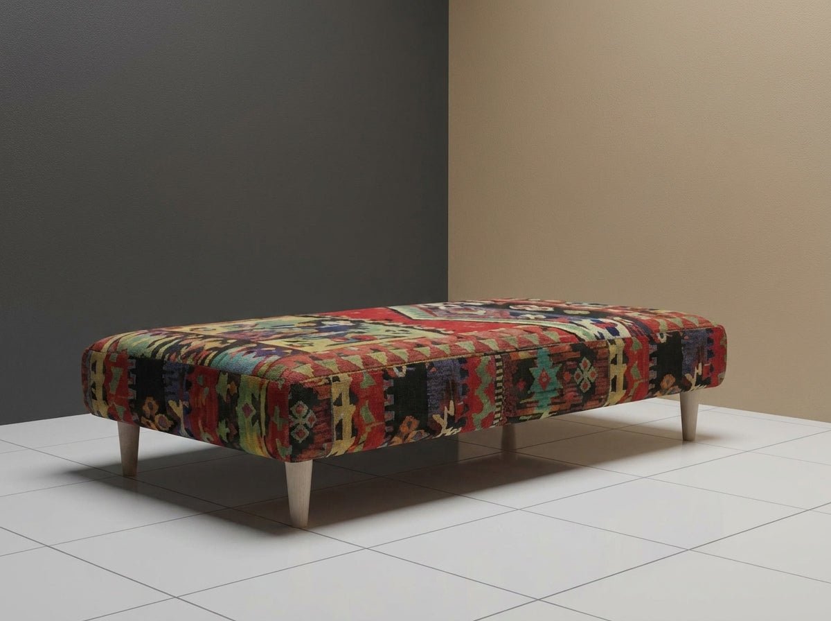 Modern Lounge Storage Pouffe Premium Designer Fabric UK - ISTOOLS