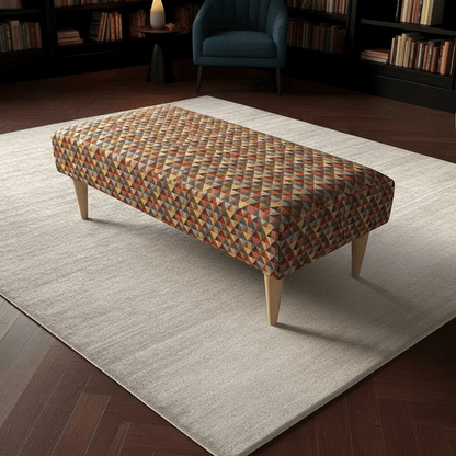 Modern Rectangular Non - Storage Ottoman Seating Stool for UK Homes - ISTOOLS